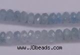 CAQ139 15.5 inches 5*8mm faceted rondelle natural aquamarine beads