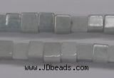 CAQ140 15.5 inches 8*8mm cube natural aquamarine beads wholesale