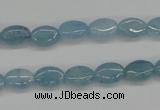 CAQ143 15.5 inches 8*10mm oval natural aquamarine beads wholesale