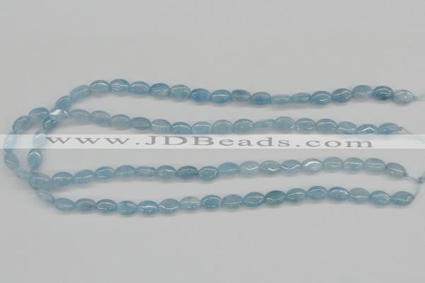 CAQ143 15.5 inches 8*10mm oval natural aquamarine beads wholesale