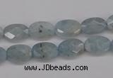 CAQ146 15.5 inches 8*12mm faceted oval natural aquamarine beads