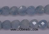 CAQ155 15.5 inches 10*10mm faceted heart natural aquamarine beads