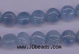 CAQ157 15.5 inches 10mm flat round natural aquamarine beads