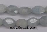 CAQ158 15.5 inches 12*14mm octagonal natural aquamarine beads