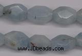 CAQ159 15.5 inches 12*16mm octagonal natural aquamarine beads