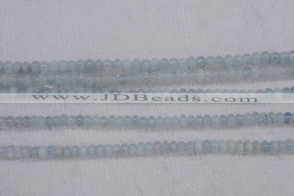 CAQ161 15.5 inches 3*4mm rondelle natural aquamarine beads