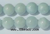 CAQ204 15.5 inches 13mm round natural aquamarine beads wholesale