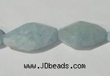 CAQ214 15.5 inches multi-size twisted natural aquamarine beads