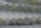 CAQ223 15 inches 8mm faceted round aquamarine beads wholesale