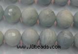 CAQ225 15 inches 12mm faceted round aquamarine beads wholesale