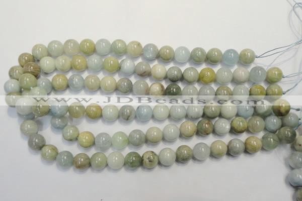 CAQ254 15.5 inches 12mm round aquamarine beads wholesale