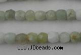 CAQ410 15.5 inches 7*8mm faceted nuggets natural aquamarine beads