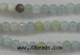 CAQ451 15.5 inches 4mm round aquamarine beads wholesale