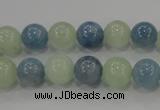 CAQ472 15.5 inches 10mm round natural aquamarine beads