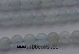 CAQ500 15.5 inches 4mm round natural aquamarine beads