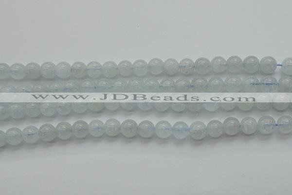 CAQ501 15.5 inches 6mm round natural aquamarine beads