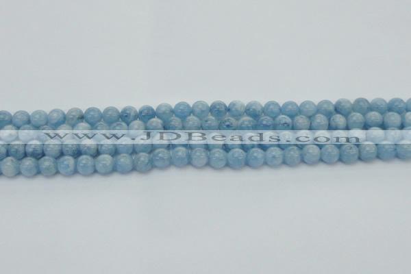 CAQ526 15.5 inches 5mm round AA+ grade natural aquamarine beads