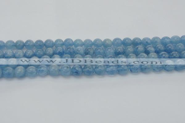 CAQ545 15.5 inches 8mm round AAAA grade natural aquamarine beads