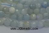 CAQ551 15.5 inches 4mm faceted round natural aquamarine beads