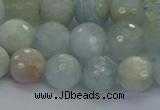 CAQ553 15.5 inches 8mm faceted round natural aquamarine beads