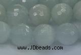 CAQ563 15.5 inches 12mm faceted round natural aquamarine beads