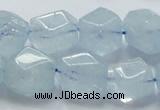 CAQ59 15.5 inches 16*20mm faceted nugget natural aquamarine beads