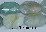 CAQ591 15.5 inches 18*25mm faceted freeform aquamarine beads