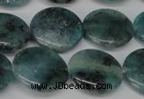 CAQ622 15.5 inches 18mm flat round aquamarine gemstone beads