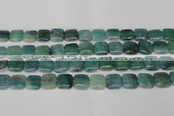 CAQ639 15.5 inches 16*16mm square aquamarine gemstone beads