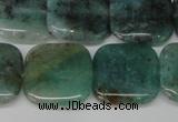 CAQ640 15.5 inches 18*18mm square aquamarine gemstone beads