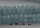 CAQ75 15.5 inches 3*7mm faceted rondelle A grade aquamarine beads