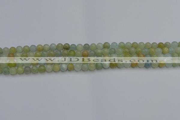 CAQ751 15.5 inches 6mm round aquamarine beads wholesale