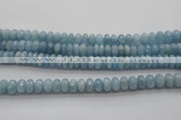 CAQ76 15.5 inches 5*9mm faceted rondelle A grade aquamarine beads