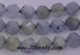 CAQ790 15.5 inches 6mm faceted nuggets aquamarine gemstone beads