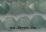 CAQ799 15.5 inches 12mm faceted nuggets aquamarine gemstone beads