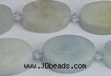 CAQ803 15.5 inches 15*20mm oval aquamarine gemstone beads