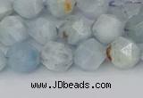 CAQ832 15.5 inches 8mm faceted nuggets aquamarine beads