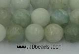 CAQ838 15.5 inches 10mm faceted round aquamarine beads wholesale