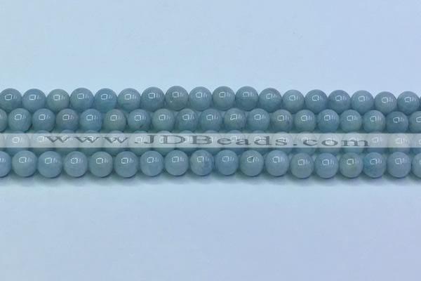 CAQ865 15.5 inches 6mm round aquamarine gemstone beads wholesale