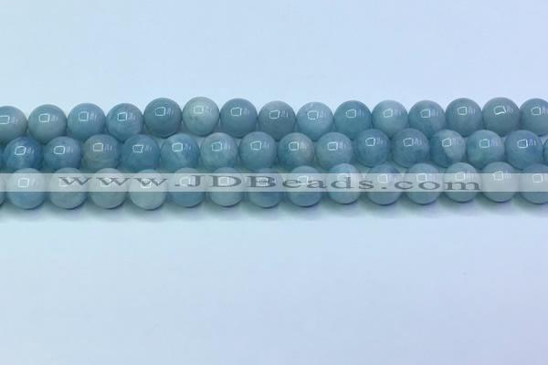 CAQ866 15.5 inches 8mm round aquamarine gemstone beads wholesale