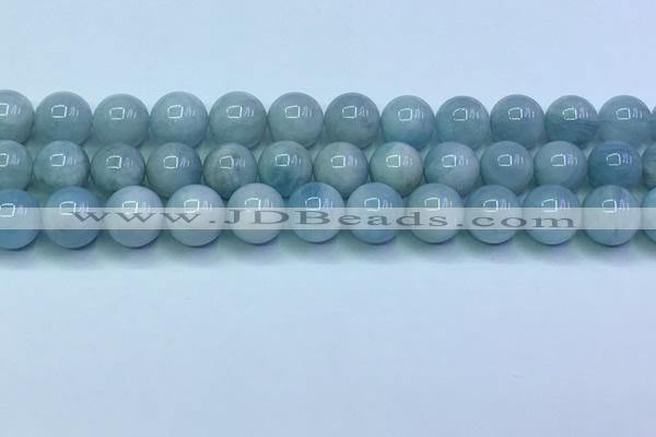 CAQ868 15.5 inches 12mm round aquamarine gemstone beads wholesale