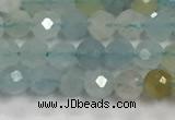 CAQ881 15.5 inches 3.5mm faceted round tiny aquamarine beads