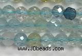 CAQ883 15.5 inches 3.5mm faceted round tiny aquamarine beads