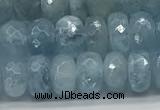 CAQ892 15.5 inches 5*8mm faceted rondelle aquamarine beads