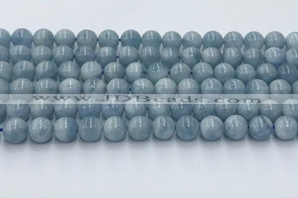 CAQ907 15.5 inches 8mm round aquamarine gemstone beads