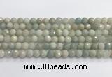 CAQ912 15.5 inches 8mm faceted round aquamarine beads wholesale