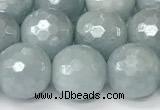 CAQ928 15 inches 10mm faceted round AB-color imitation aquamarine beads