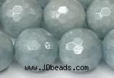 CAQ929 15 inches 12mm faceted round AB-color imitation aquamarine beads