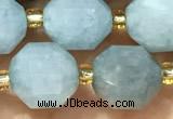 CAQ930 15 inches 9*10mm faceted aquamarine beads wholesale