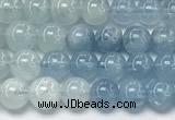 CAQ935 15 inches 6mm round aquamarine gemstone beads